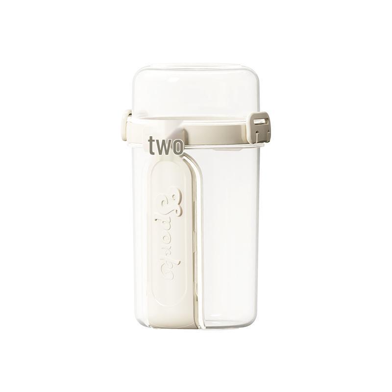 

Portable Oatmeal & Yogurt Cup with Spoon and Sealed Lid: Double-Layer Breakfast or Salad Cup for Students and Light Meals. 701-800ml