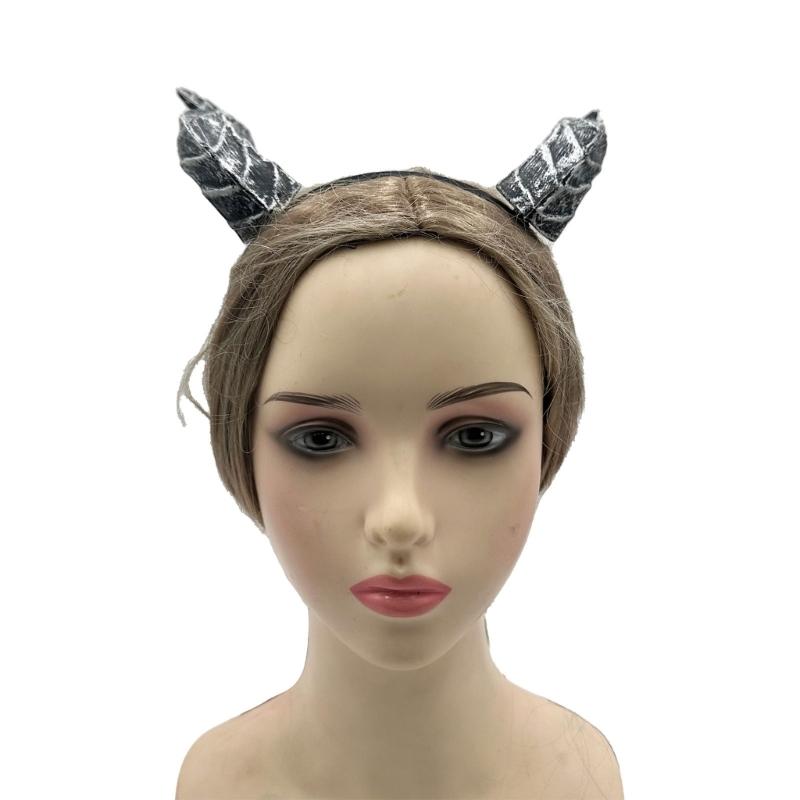 Dragon Horn Costume Headband for Theme Party Use, Plastic Horn Hair Accessory with Stage Show and Photo Prop Appeal