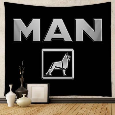 M-Man Truck Logo Colorful Tapestry Wall Hanging Hippie Flower Wall Carpets Dorm Decor Wall Art Decor