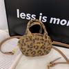Leopard Retro Print Children Shoulder Crossbody Bag Suitable For Daily Wear