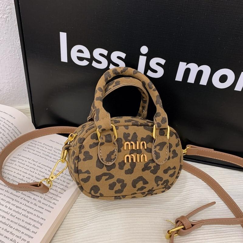 Leopard Retro Print Children Shoulder Crossbody Bag Suitable For Daily Wear