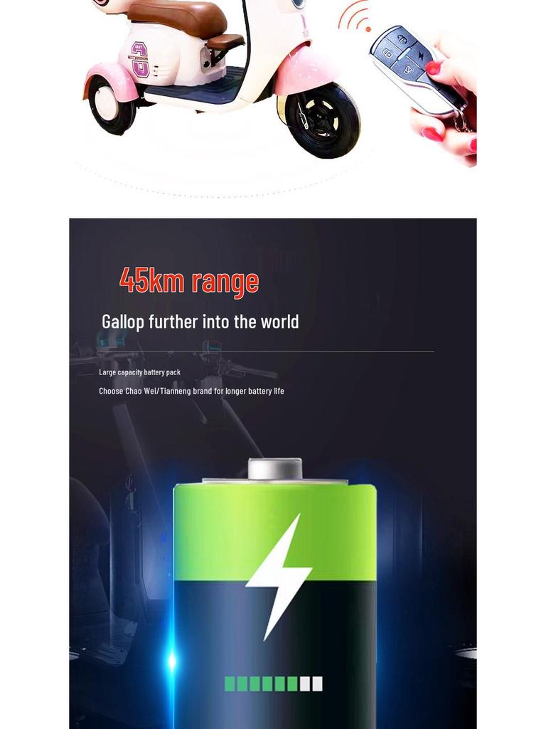 Electric Tricycle Scooter for Kids, Women, Deliveries, and Seniors
