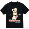 2026 Summer My Dressup Darling Single Black Tshirt Marin Demon Cosplay Heart Anime Oversized Cotton Tee For Otaku Fans