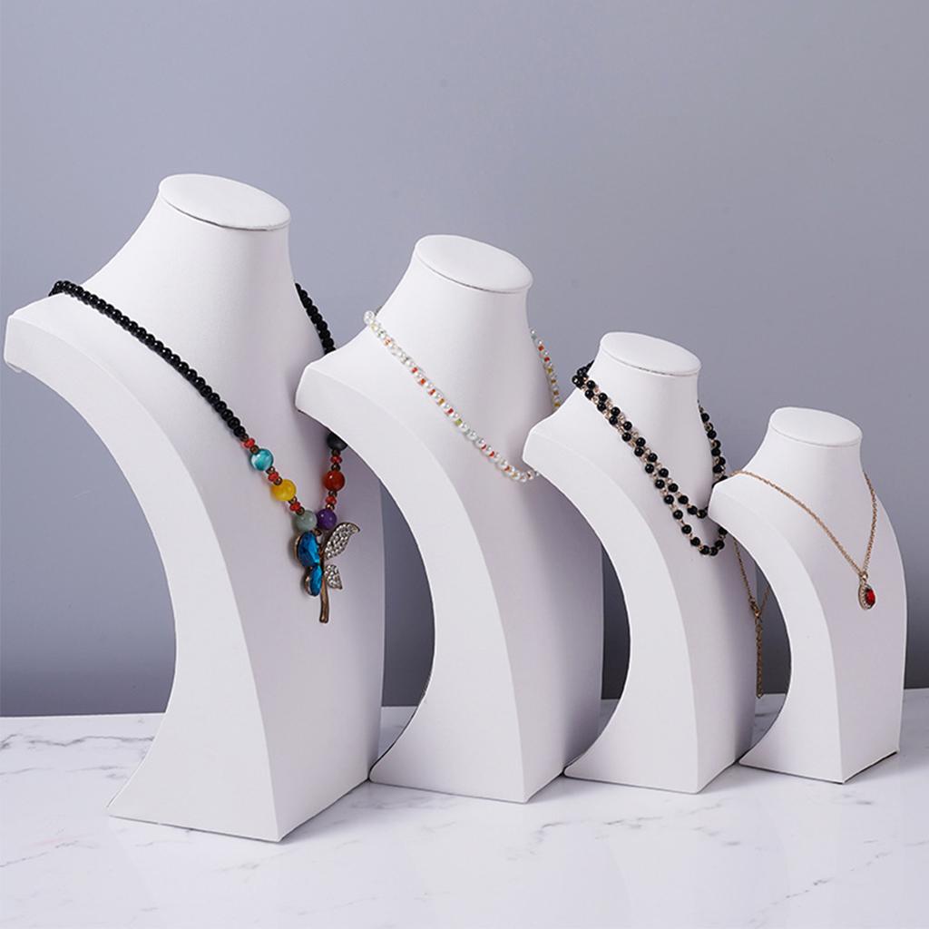 1 Stück Fleec Porträt Modell Halskette Ausstellungsständer Schmuck Hals Modell Hänge-Ständer Theke Fenster Schmuck Aufbewahrungs-Organizer