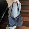 Denim bag women's 2025 summer new fashion high-value literary and artistic style shoulder messenger bag portable messenger bag