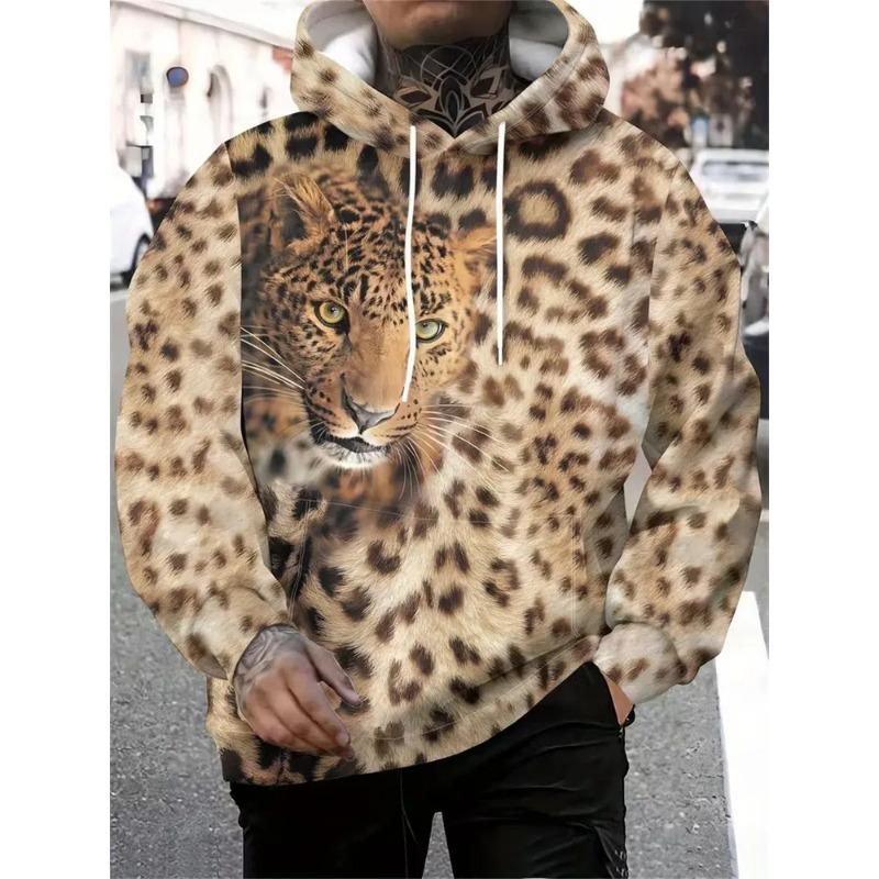 Men's Autumn and Winter 3D Dragon Printed Hooded Sweater Hoodies & Sweatshirts (men’s)