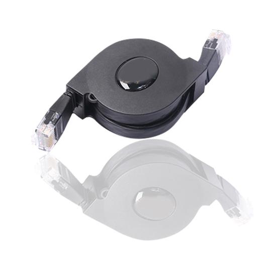 Retractable Computer Network Adjustable Length Cat6 Cable 1M/2M Universal Compatibility 6 Flat Ethernet