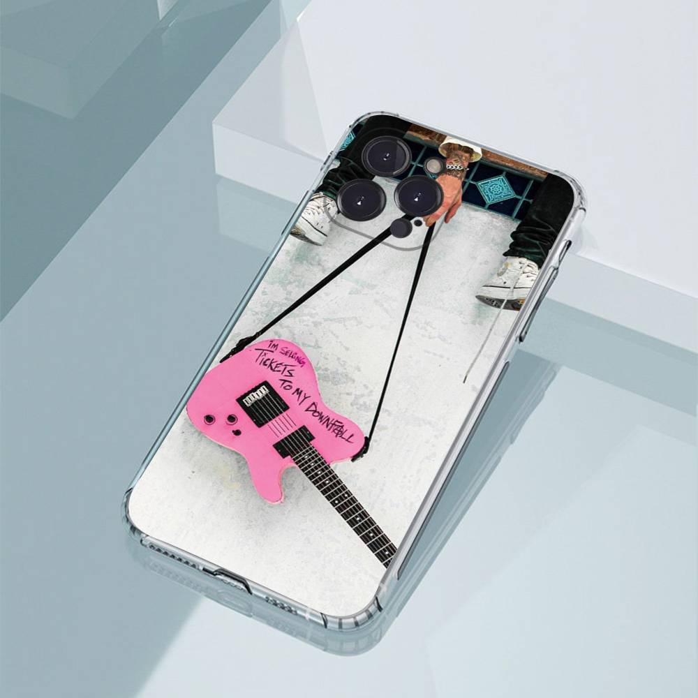 M-Machine Gun Kelly Phone Case For iPhone11,12,13,14,15,16,17,Plus,Pro,Max,Plus,Transparent Cover