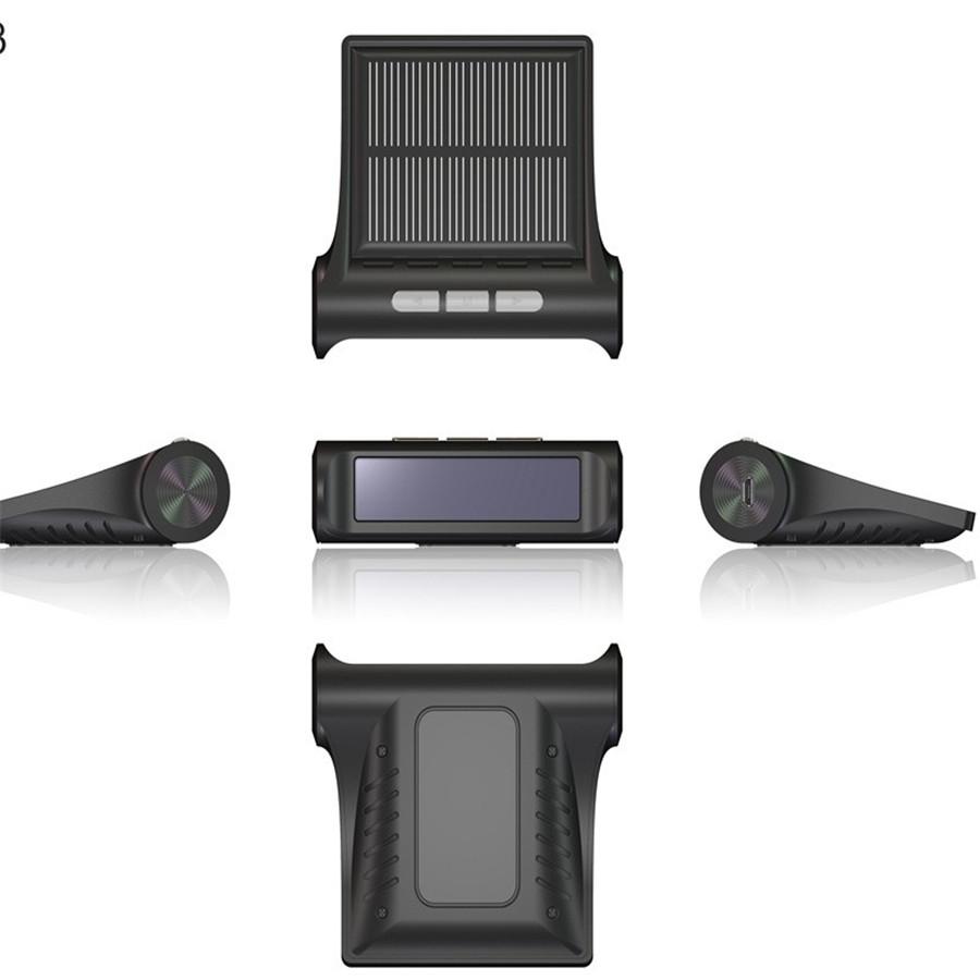 1x Car Tire Pressure Monitoring System Solar Power Charging Wireless LCD Display