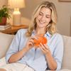 Orange Stress Toy with Steamer Design, Slow Flour Ball Toy for Adults