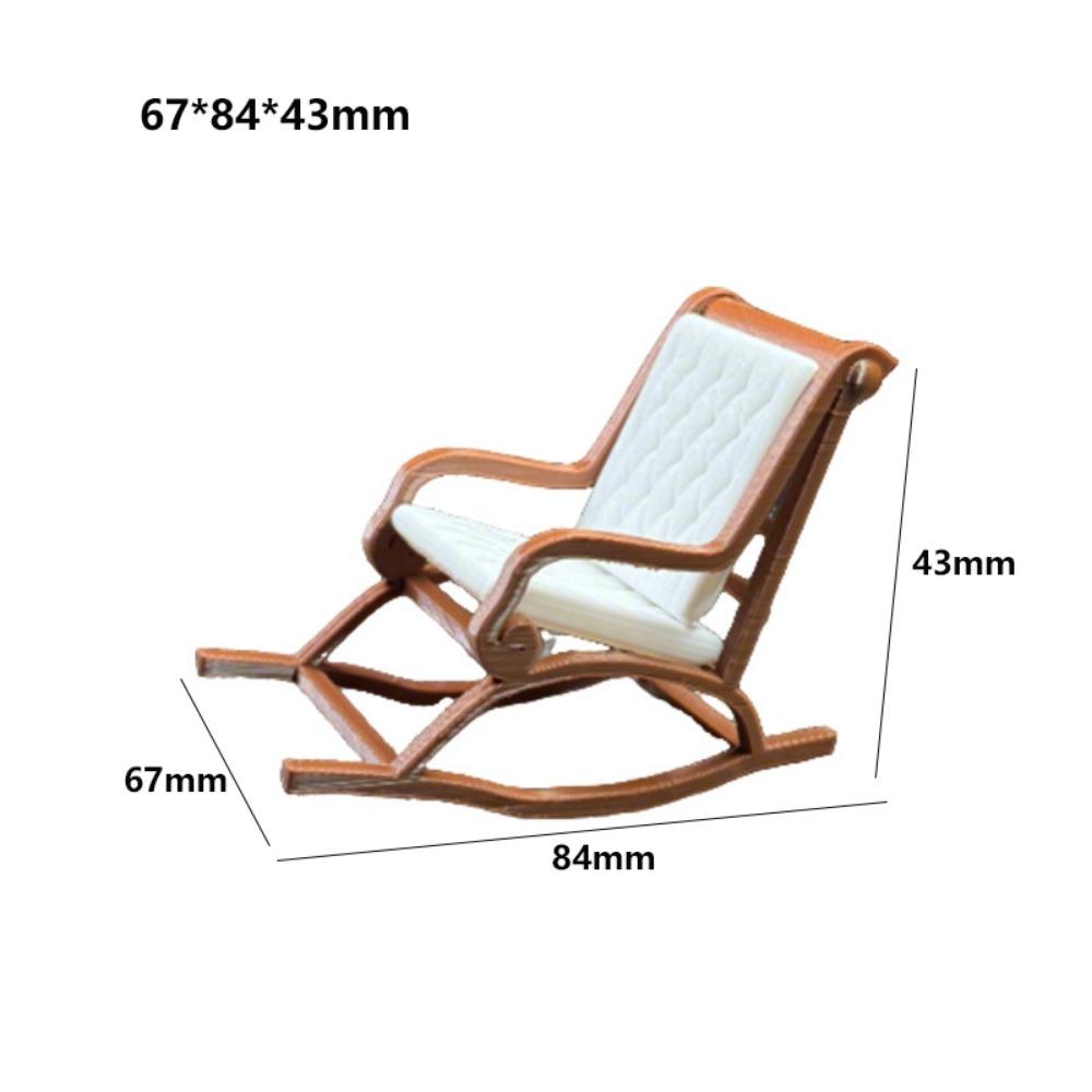 New 1:12 Dollhouse Simulation Tea Table Mini Plastic European Style Sofa Dollhouse Chair Model