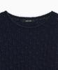 OHESHIO Nubby Textured Half Knit, Navy