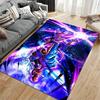 Anime Art Area Rug, Beerus Dragon Ball Super Purple God Destruction Energy Ball Print, Anime Fan Decor, Non-Slip Mat
