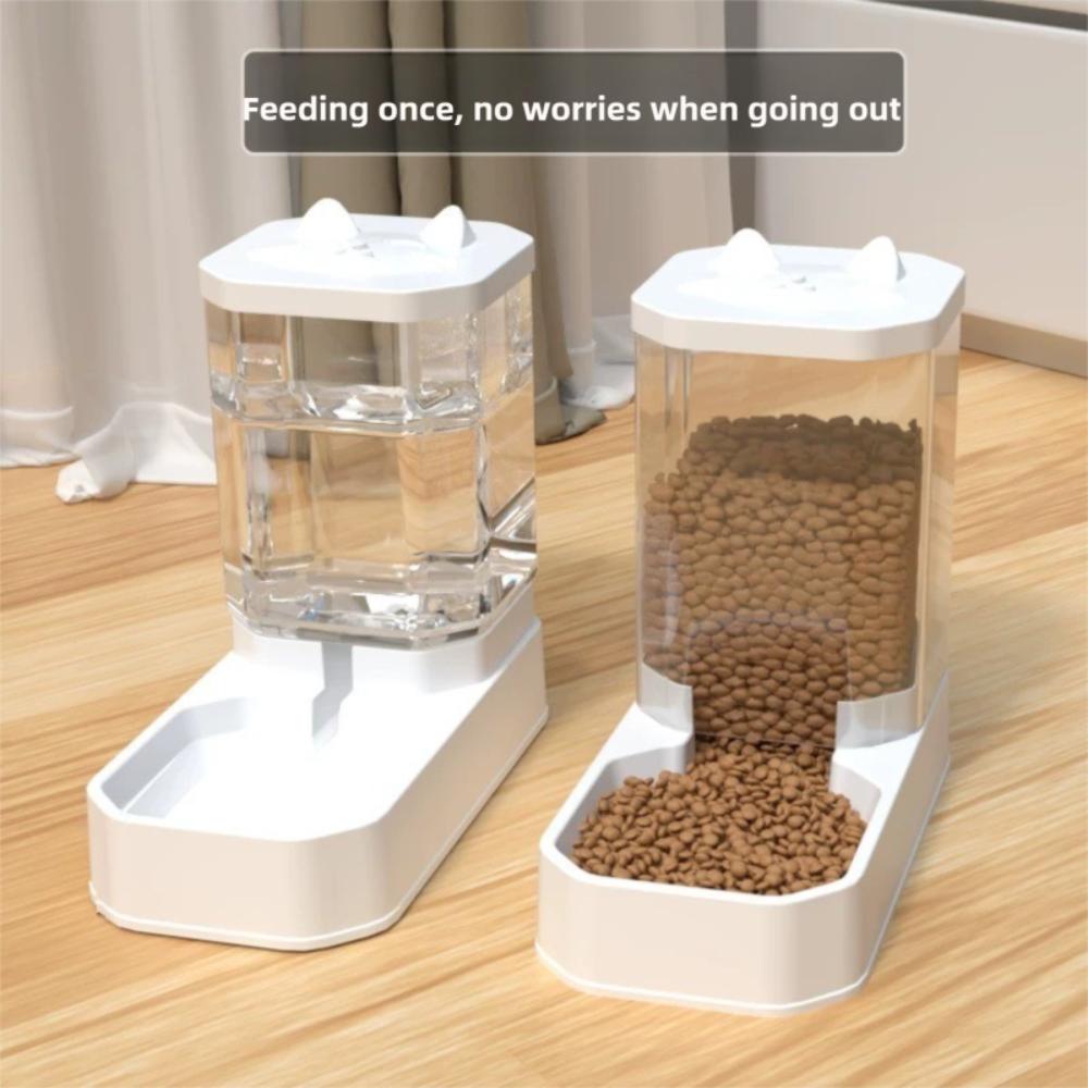 Automatischer Katzenfutterautomat 3,3L Großes Fassungsvermögen Katzenfutterspender Haustierbedarf Stabiler Haustierwasserspender für Katzen und Hunde