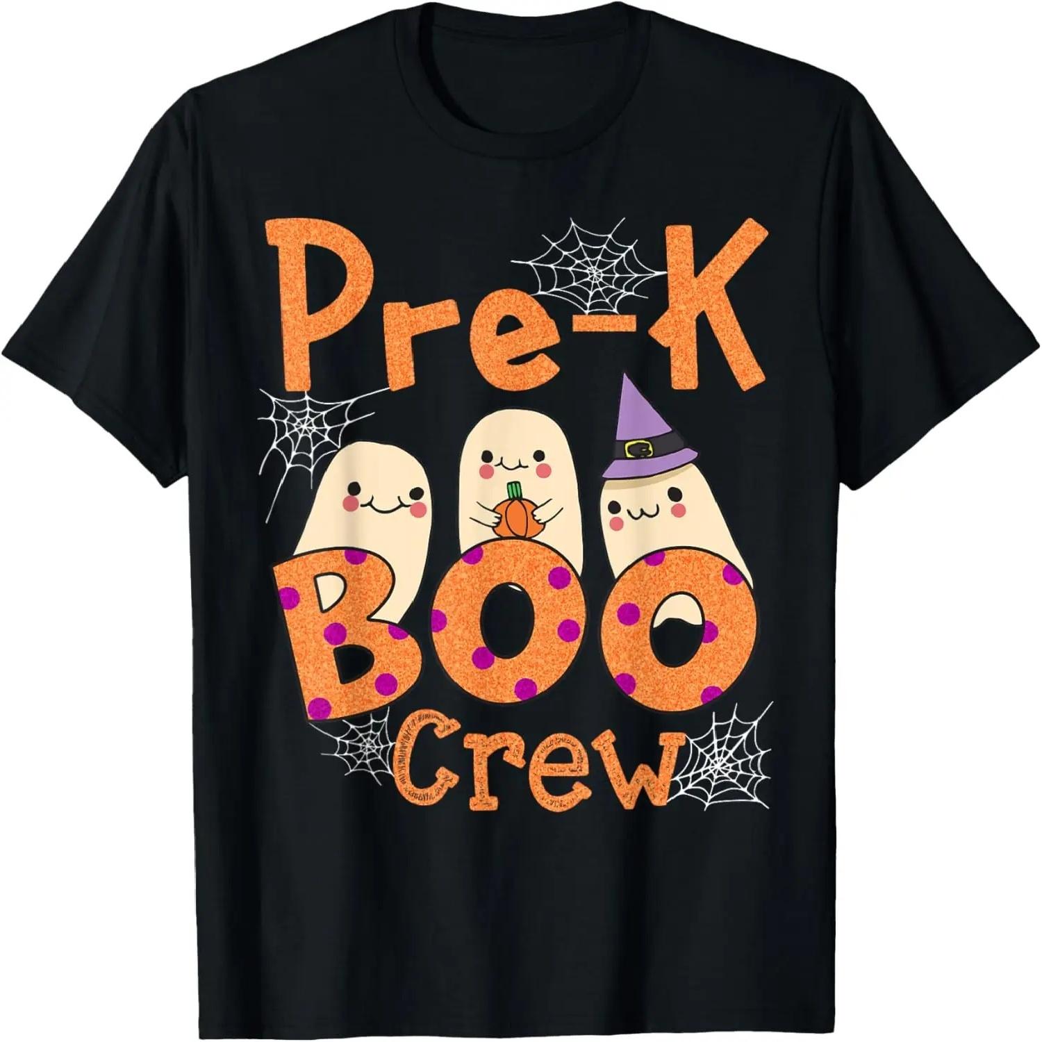 Pre-K Preschool Boo Crew Cute Halloween Costume Ghost School T-Shirt S