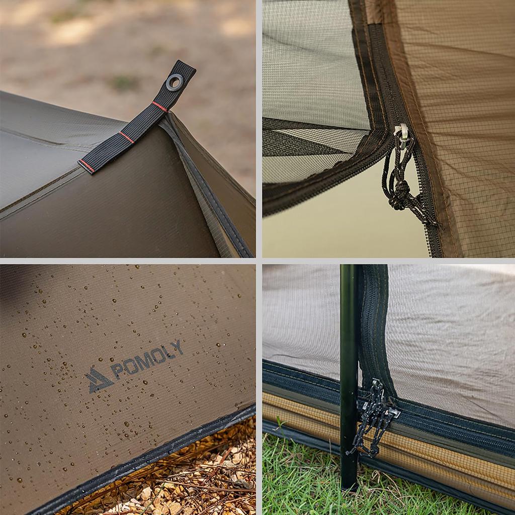 Lightweight Backpacking Tent (20D Nylon) Hiking Tent Camping Bushcraft Shelter 3 Season