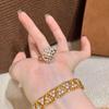 Italian Lace Open Ring Vintage Style Luxury Diamond Studded Starry Dreamcatcher Jewelry for Women