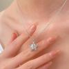 Trendy Rhinestone Star Pendant Necklace Gold Silver Color Non-fading Women Jewelry for Family Gathering Party Wear