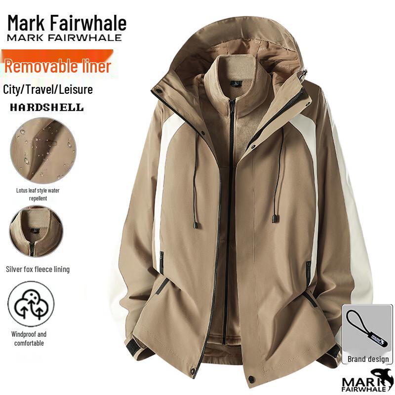 

Mark Fairwhale Men s 3-in-1 Hooded Outdoor Jacket XL