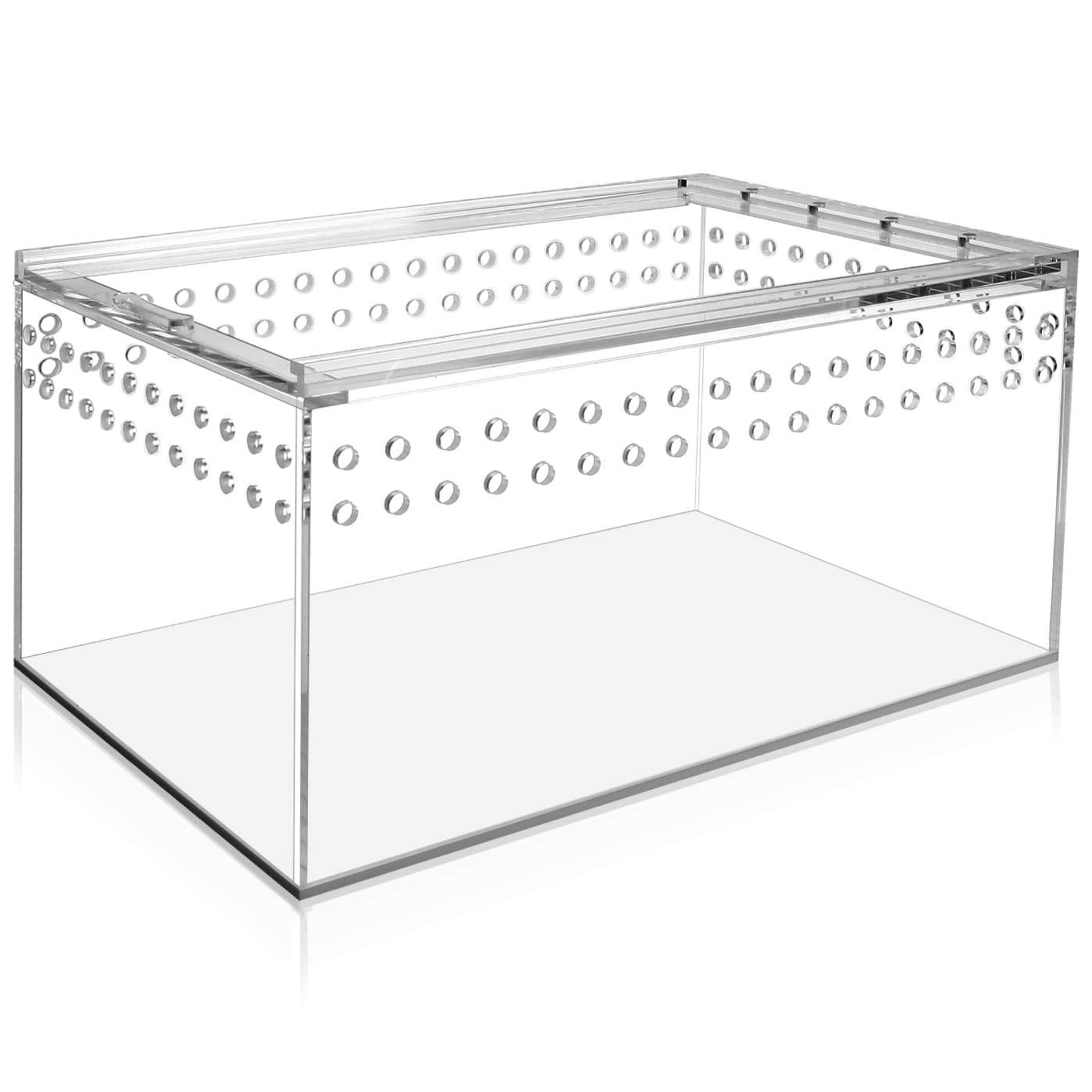 Breathable Reptile Terrarium, Transparent Acrylic Cage, Small Animal Reptile Box, Insect Case, Gecko, Snake, Lizard, Frog, Scorpion, Spider Cage, Isol