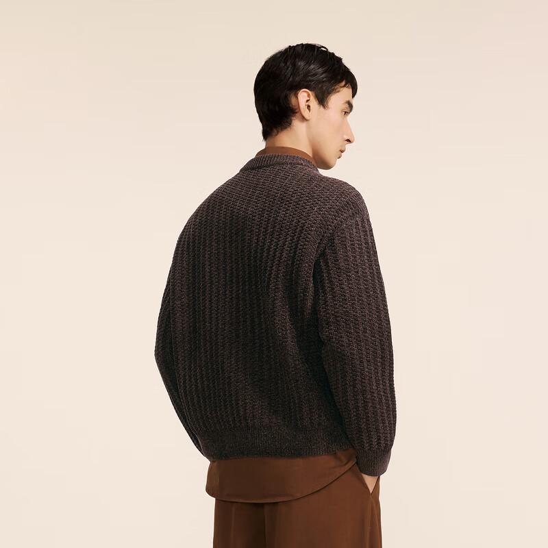 CROQUIS Men's 2024 Autumn Loose Crew Neck Sweater