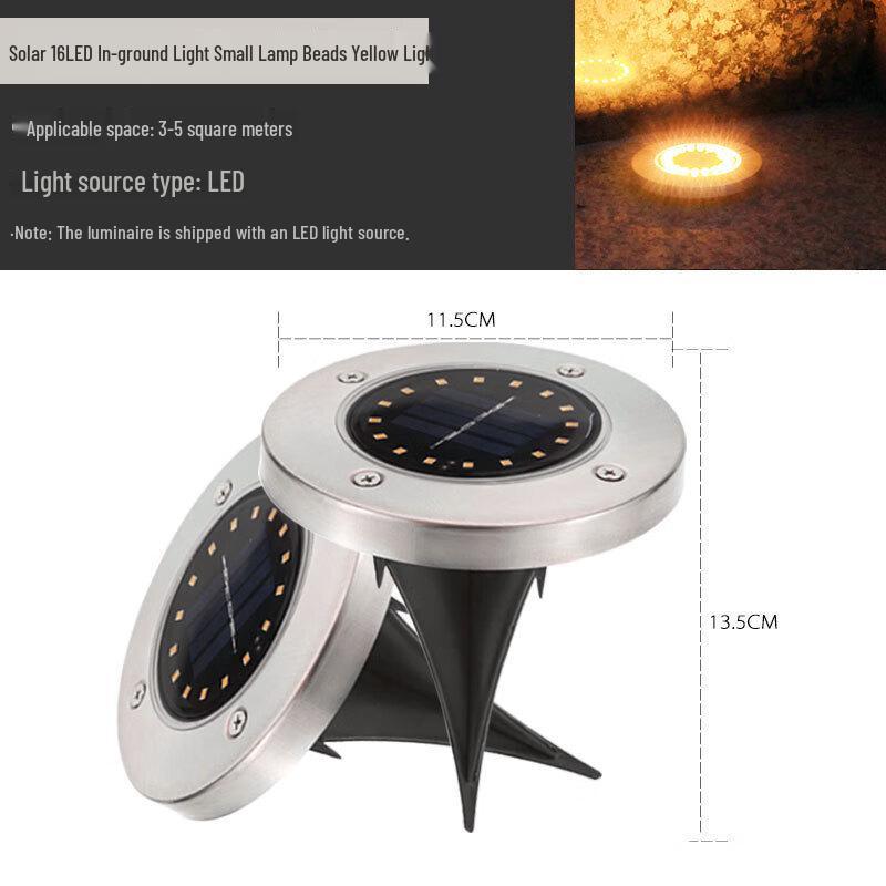 Outdoor Solar Powered 16 LED Ground Lights