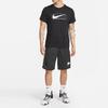Nike Solid Color Large Logo Print Crew Neck T-Shirt Men Tops Black DR7643-010
