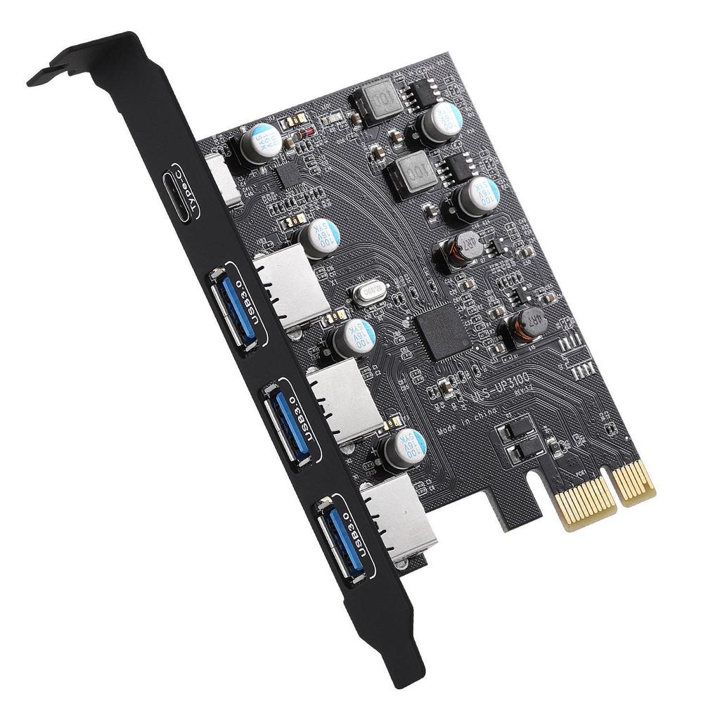 PCI-e to USB 3.0 Type-C Expansion Card, No External Power Needed, Easy to Use.