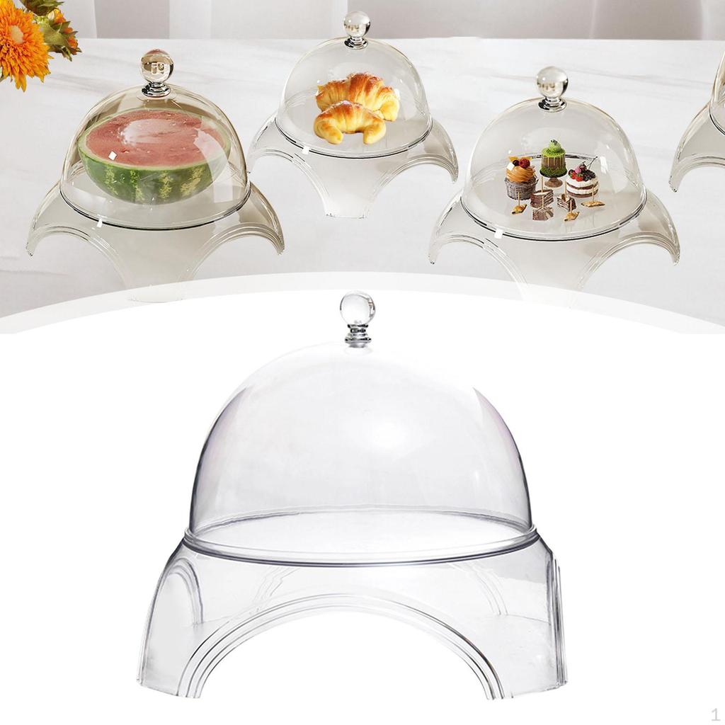 Cake Stand with Cover Fruit Display Server Tray Appetizer Serving Platter for Holiday Festive