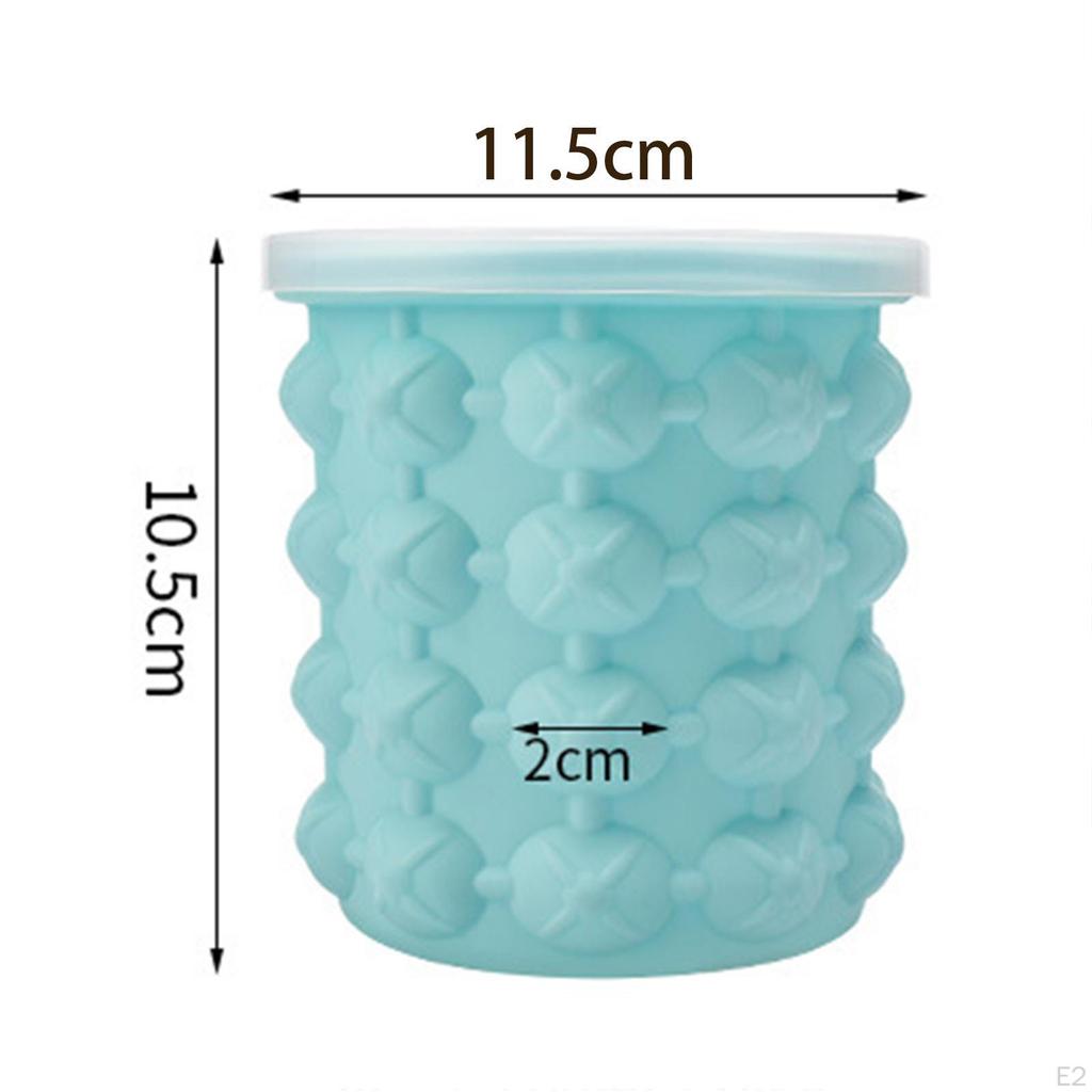 2 In 1 Silicone Ice Bucket Drink Cooling Cube Maker Portable Storage