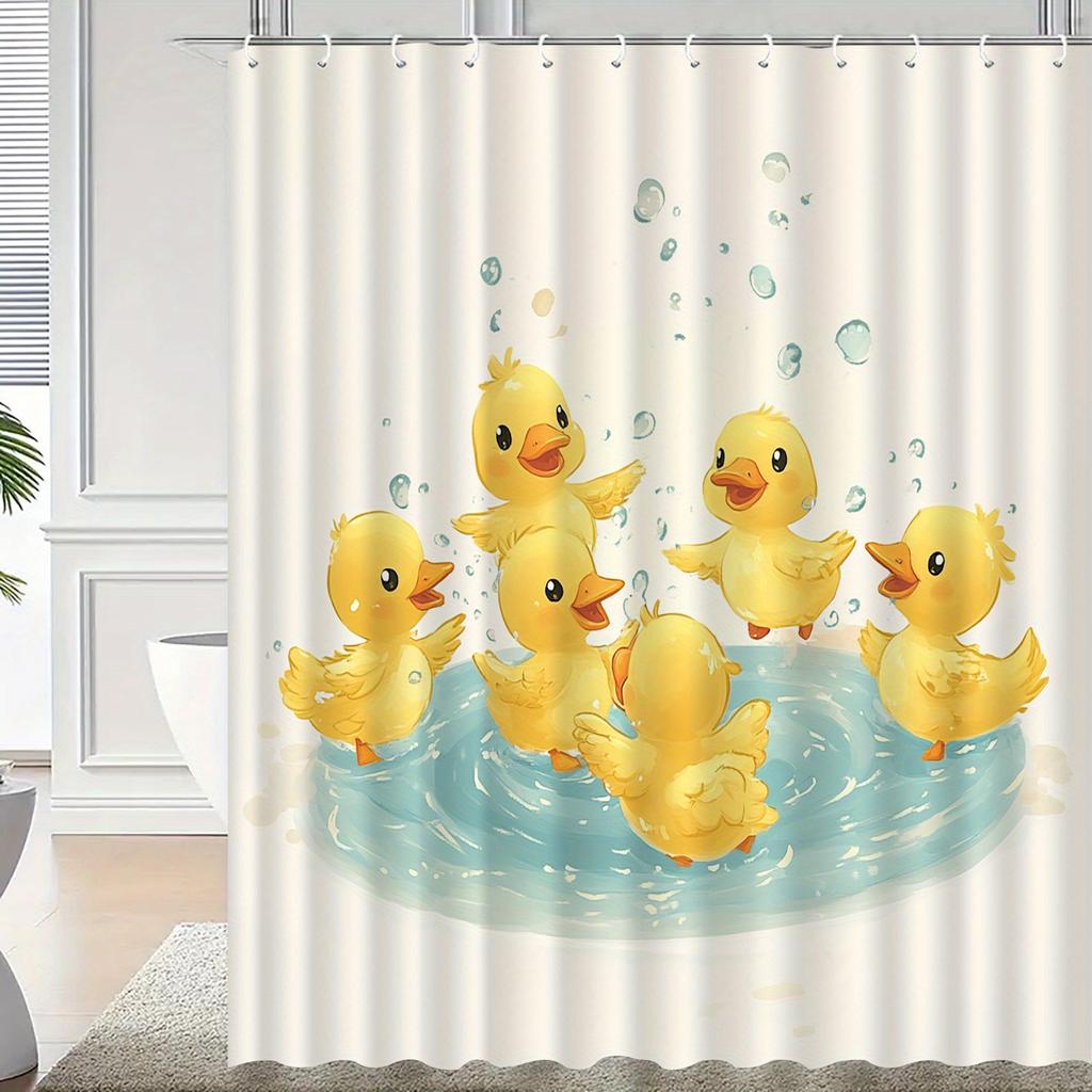 Ducky Delight Shower Curtain: Embrace the Fun Design, Soft Fabric, and Playful Vibes for Your Happy Bathroom
