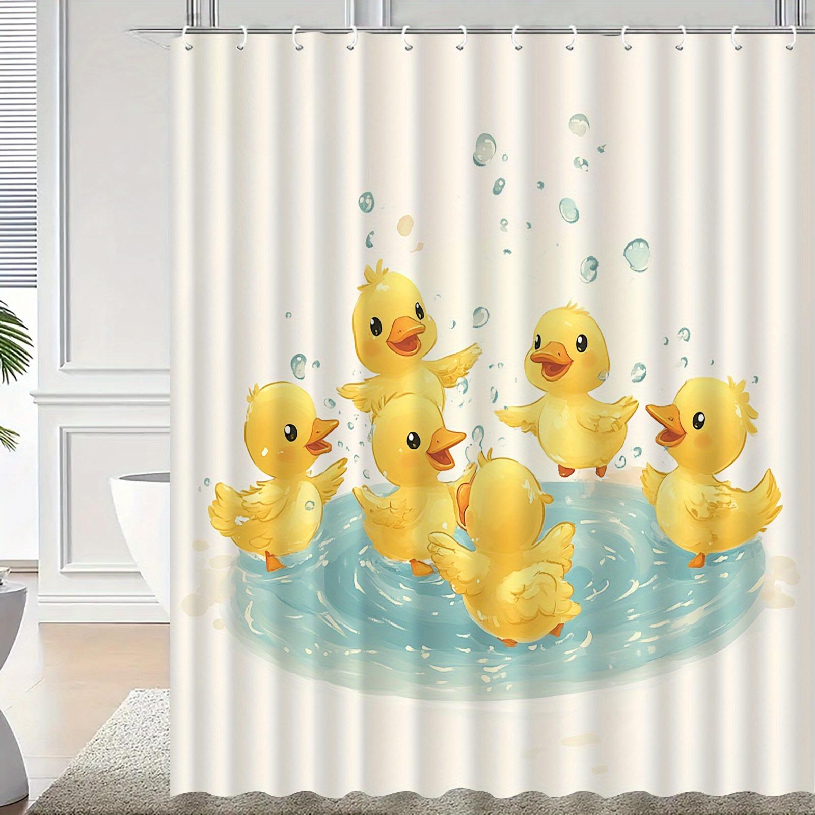 

Ducky Delight Shower Curtain: Embrace the Fun Design, Soft Fabric, and Playful Vibes for Your Happy Bathroom W90XH180cm