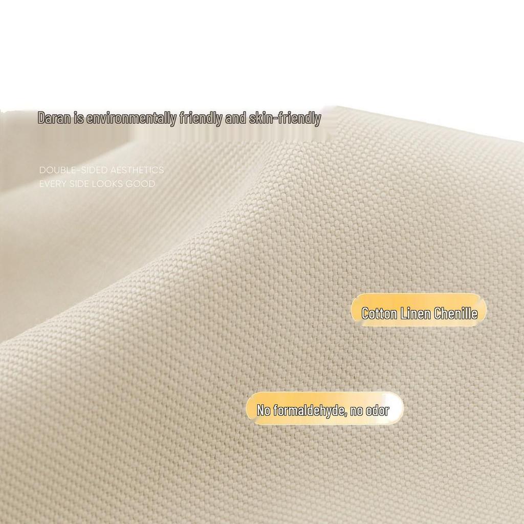 Double-Sided No-Drill Linen-Like Blackout Curtains for Living Room, Bedroom, or Balcony