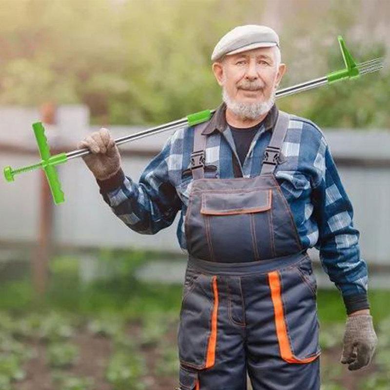 Stand Up Weeder Gardening Weed Puller Tool Multi-Function Long Handle Weeding Tool Portable Weed Remover for Outdoor Yard Grass