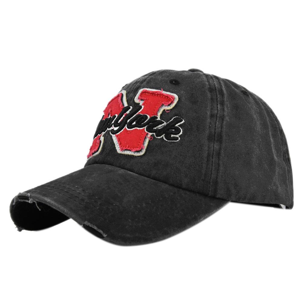 Embroidered baseball cap - washed, 3d embroidered, vintage baseball cap - sun protection hat for men Adjustable