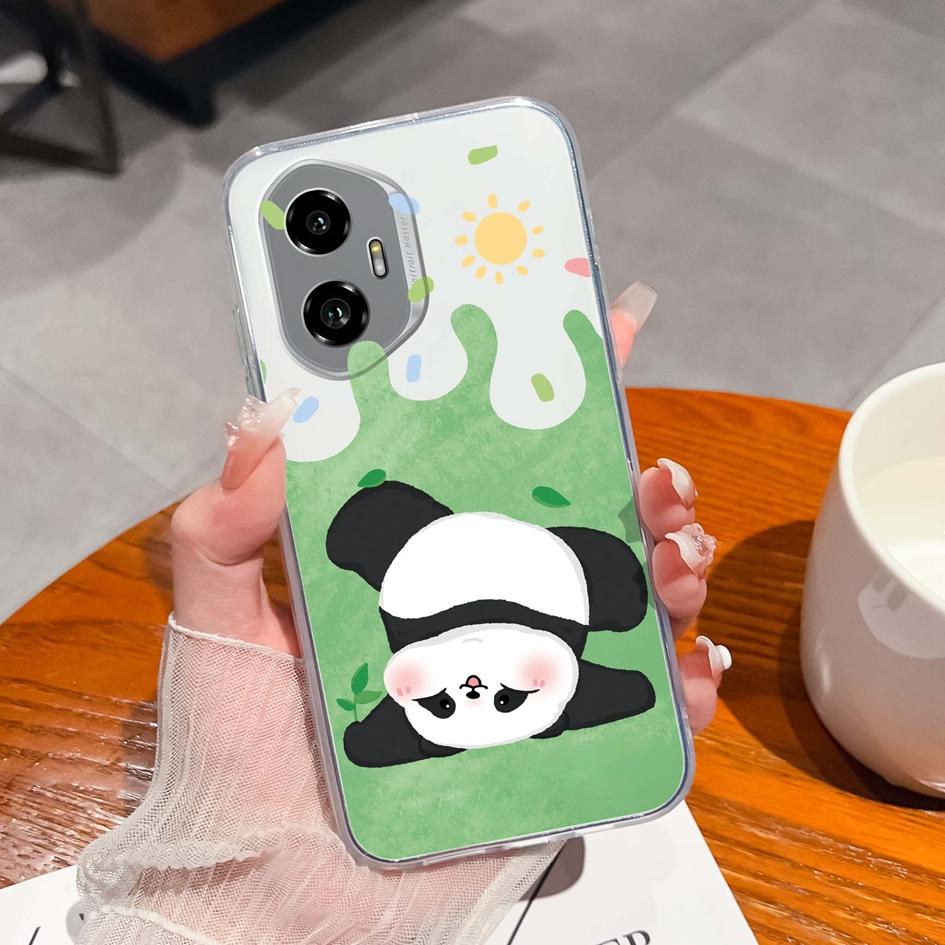 Silicone Soft TPU For Huawei Honor 300 Pro 70 200 Lite X5B Plus X6 X6B X6S X8 Back Cover Fashion Pink Bow Tie Pattern Transparent Anti Slip For Huawei