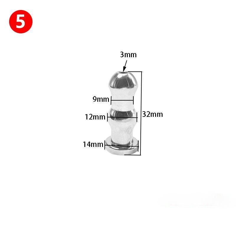 6 veľkostí Nerezový dutý uretálny dilatátor Katéter Gay Konské oko Stimulovať Sexuálna hračka 18+ Muži Penis Plug Zaviesť Uretra Korálky