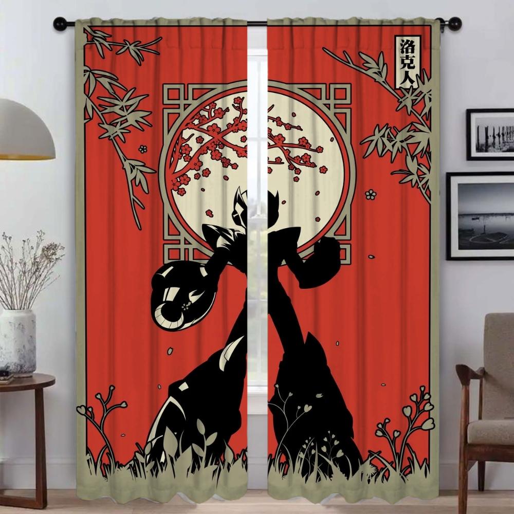 

Плотные шторы для камеры Japan Line Artnime Разделительная оконная штора для комнаты 2 панели Домашний интерьер Шторы Гостиная Кухня W60xH90cmx2pcs-CL