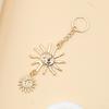 Delicate Sun/Moon Bag Charm Versatile Key Holder Decorative Accessory Trendy Bag Pendant Metal Material for Daily Party