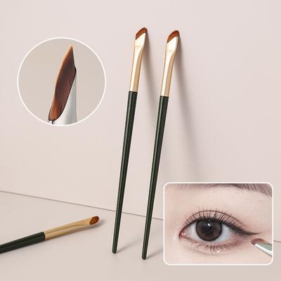 Yükseltme Eyeliner Kaş Fırçası Eğimli Düz Orak Bıçaklı Eyeliner Fırçaları Yün Elyaf Göz Kaş Kontürü Profesyonel Makyaj Araçları