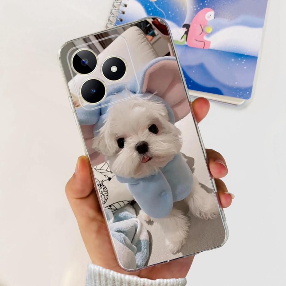 Jolie Coque Imprimée Pour Realme Note 50 RMX3834 Coque Arrière Souple en Silicone TPU Pour Étuis de Téléphone Realme Note50