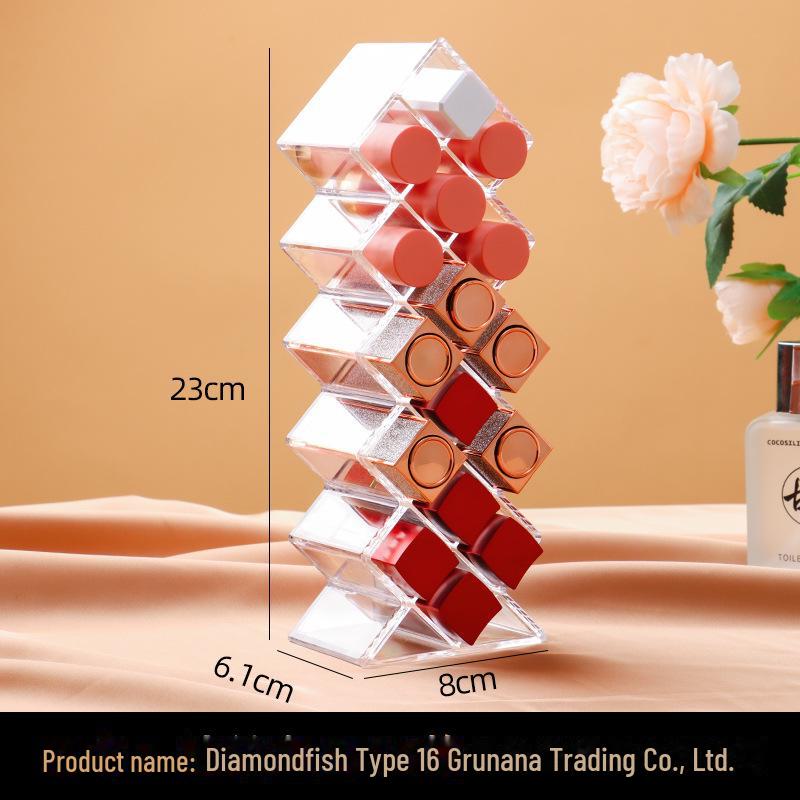 Clear Acrylic Makeup Organizer: Lipstick, Eyeshadow, Blush & More