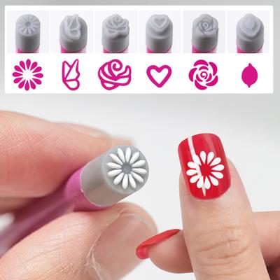 30 ks Sada razítkovacích per na nehty Precizní razítkovací pero pro DIY nástroje na nehtové umění Květinové razítkovací pero na nehty s různými vzory Nástroj pro klikání na graffiti na nehty