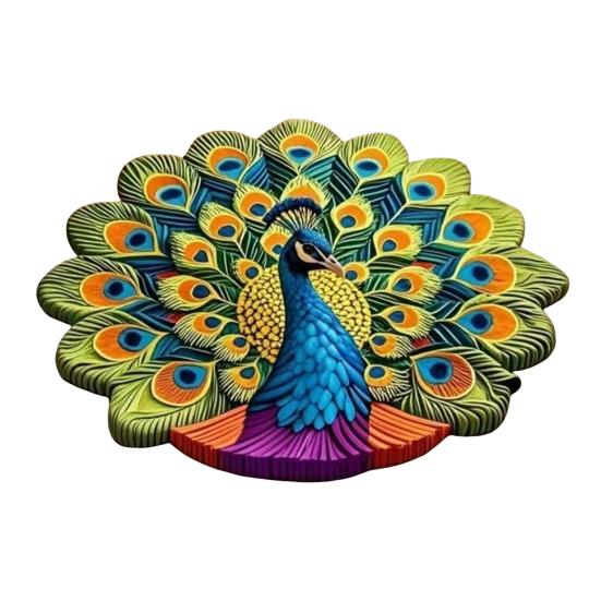 Peacock Floor Mat 3D Realistic Pattern Bathroom Mat Quick Dry Floor