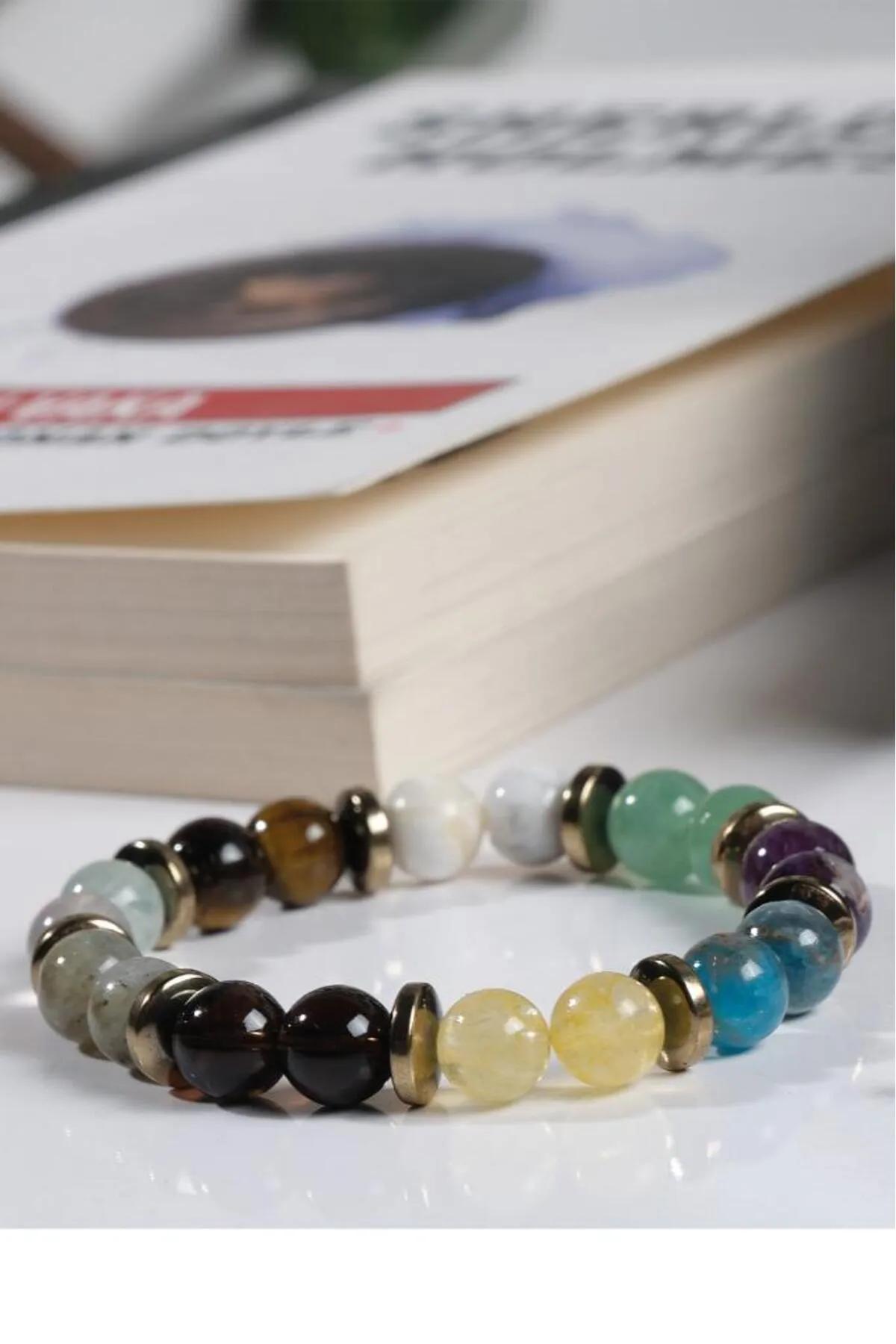 

Sertifikalı Doğaltaş Akik Labradorit Ametist Sitrin Bileklik