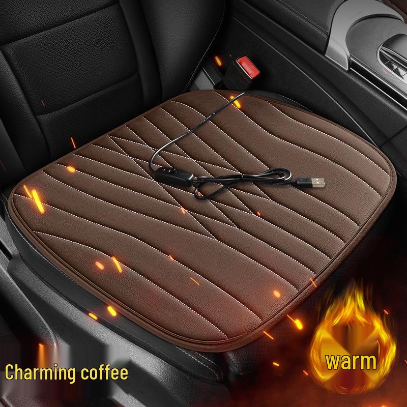 USB Electric Heated Car Seat Cushion - Warm Auto Seat Cover for Autumn/Winter