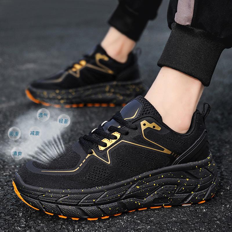 Couple's Casual Retro Street Style Sneaker Comfortable Platform Mesh Breathable Flyknit Shoes Men's and Women's Running Shoes