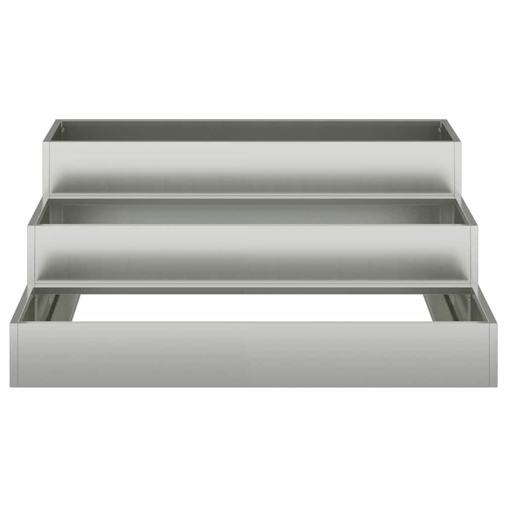 Garden Planter Silver 90 X 90 X 35 Cm Galvanized Steel