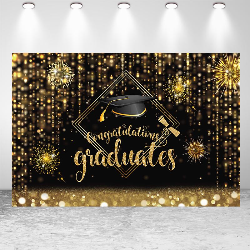 2025 Graduation Season Background Banner Bachelor's Cap Balloon Party Decorative Background Photography Background