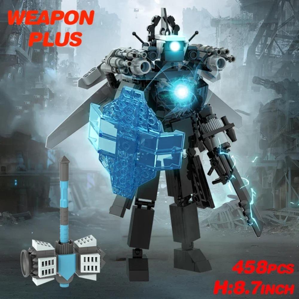 New Skibidi Man Builing Blocks Cameraman Tvman Titan Clock King Animation Figures Model Toys for Kids Xmas Easter Gift